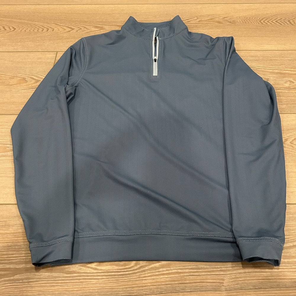 Peter Millar Crown Sport Blue Quarter-Zip Jacket